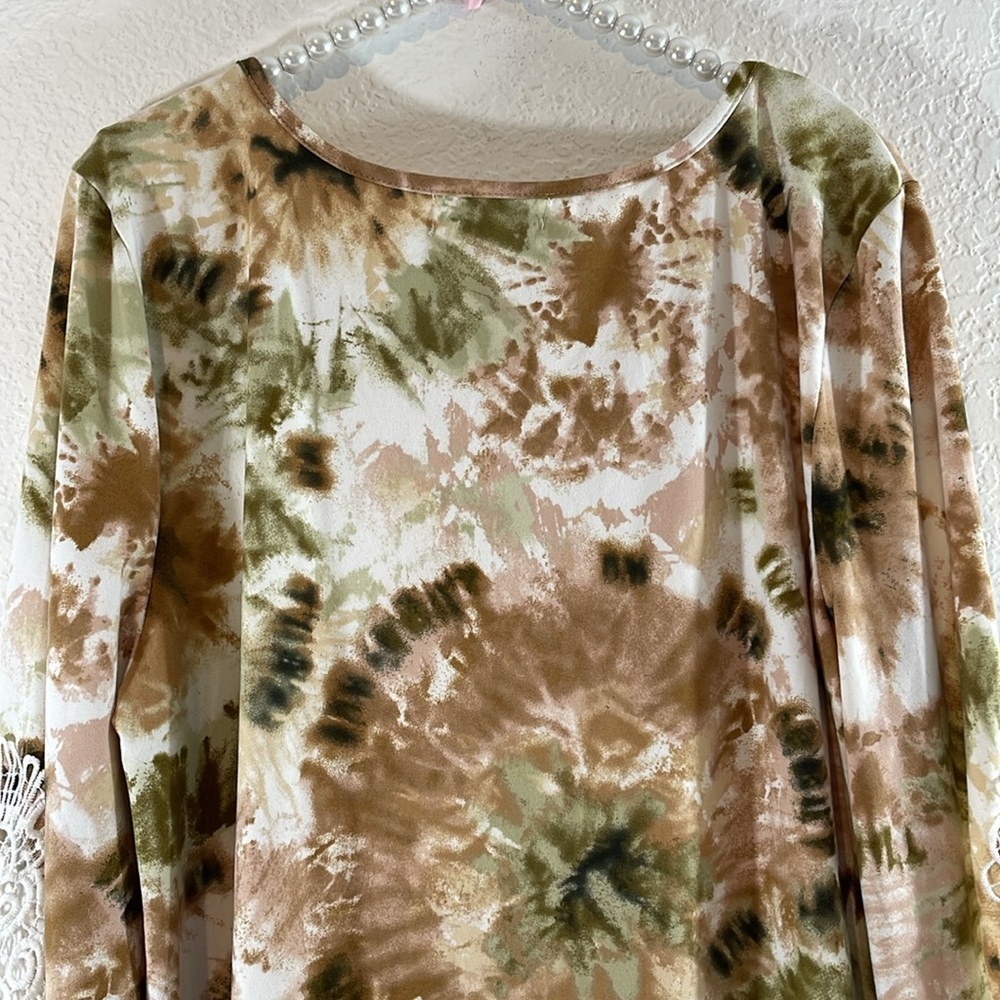STEM & VINE NORDSTROM Crochet Lace Tie Front Blouse Size 1X NEW - Picture 5 of 8